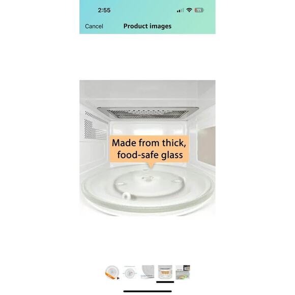 ▪️Microwave Glass Plate 14 1/8 inch Exact Replacement for Part Number W10531726 - Picture 4 of 5